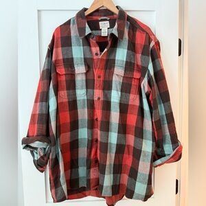 L.L. Bean Organic Cotton Plaid Shirt - Size XXL Reg